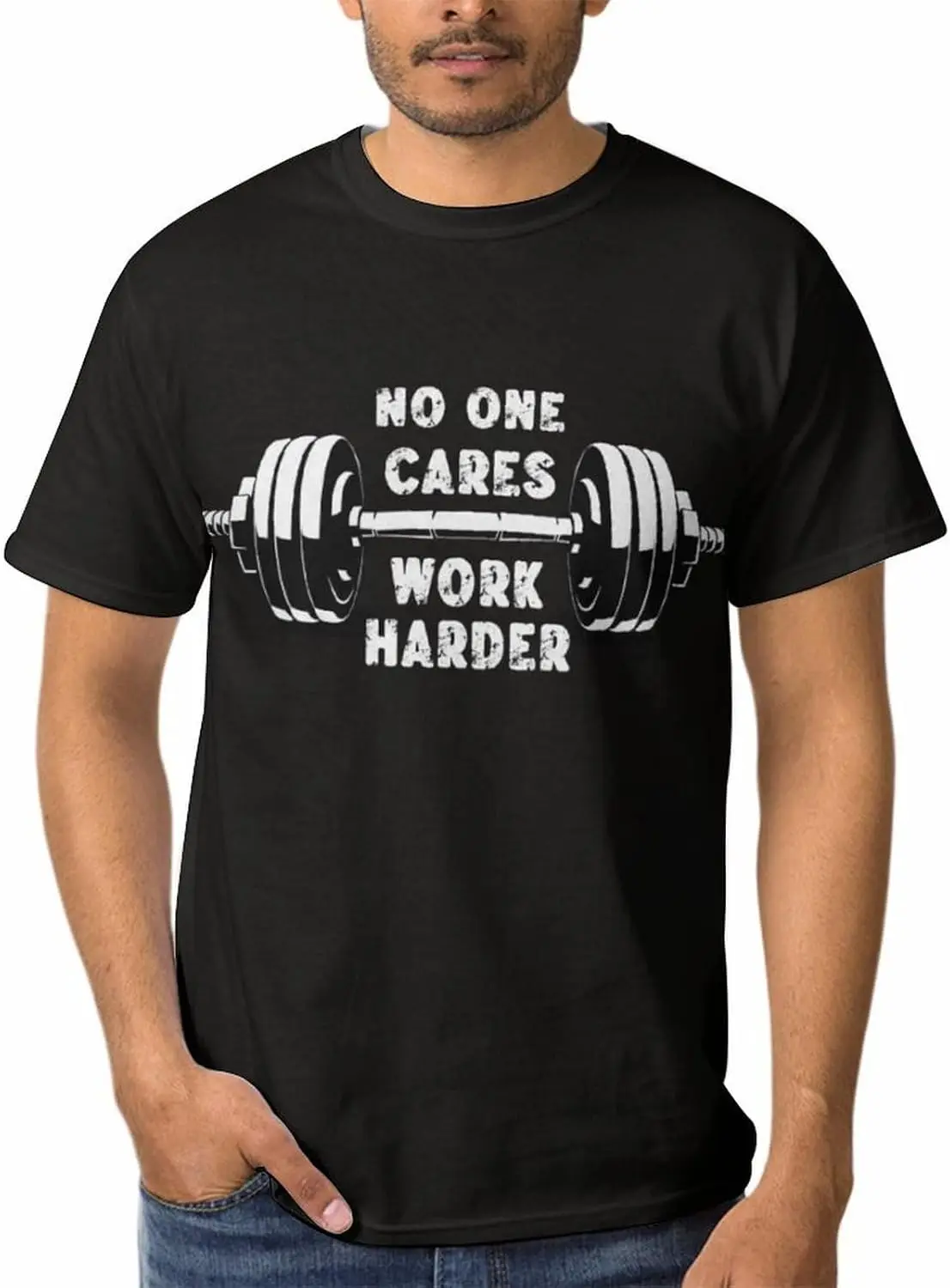 

No One Cares Work Harder Men's Shirts T-Shirts Crew Neck Casual Fashion Unisex Short Sleeve