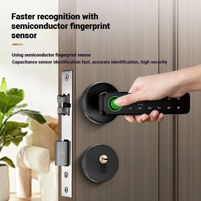 ZEXEF Smart Life APP Remote Control Smart Fingerprint Password RFID IC Card Lock Dead Bolt For Indoor Home Wooden Metal Door