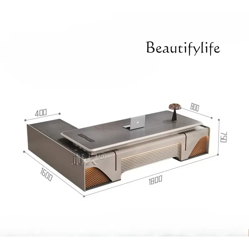 Y45 Mesa De Centro SalaL Shape Storage Executive Desk Manager Designer Computer Study Office Desks Drawers Writing Mesa Escrivan
