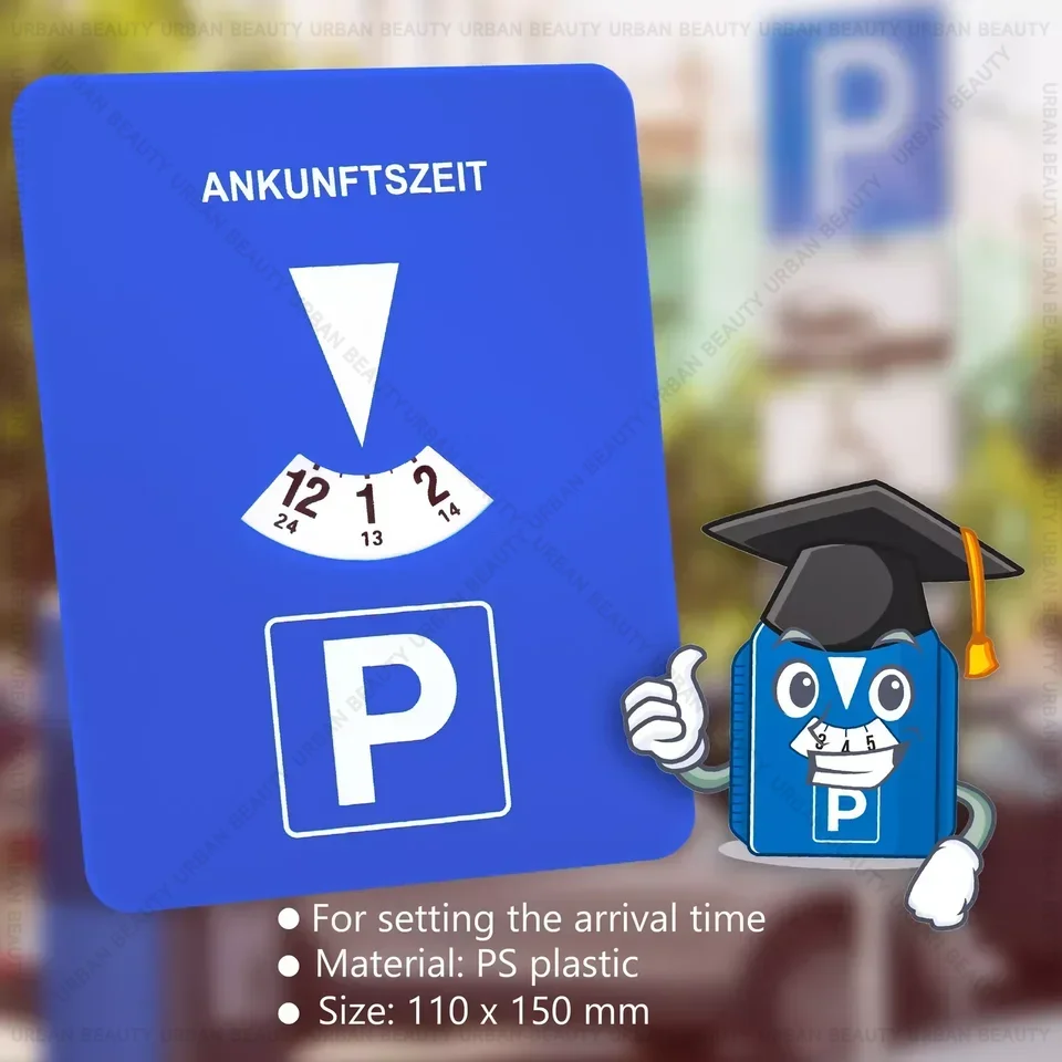 Digitaler Auto-Parkscheiben-Timer, Tragbare Kunststoff-Parkuhr mit Ankunftzeitanzeige für einfaches Parkmanagement – Detail 2