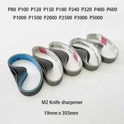 10/20pcs P80~P5000 Grit Belt Kit 320~1000 Abrasive Sanding Belt Sharpening Strip Replacement Knife Sharpener Accessories Set 250