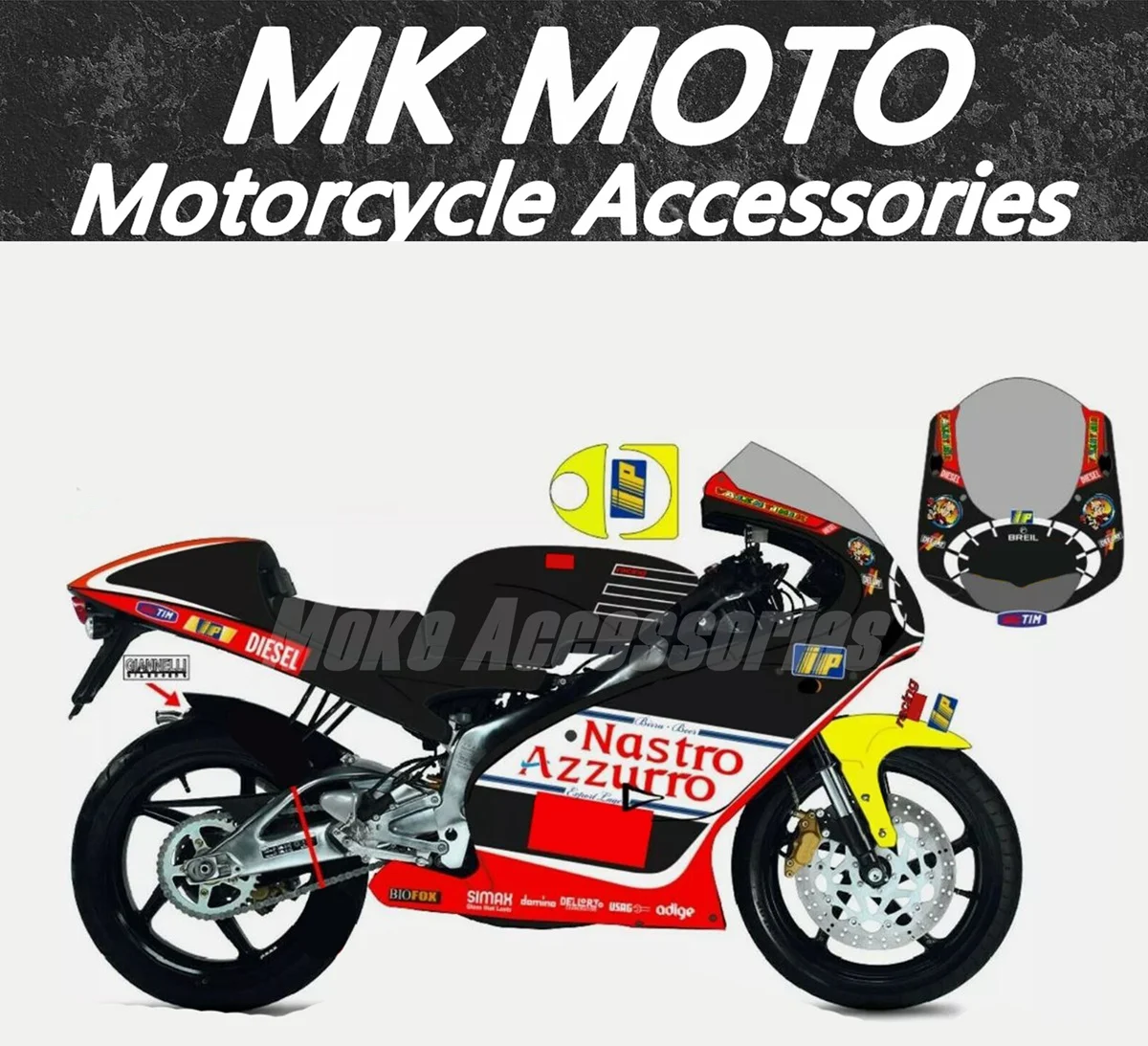 Motorcycle Fairings Kit Fitfor Aprilia Rs125 2006 2007 2008 2009 2010 2011 Bodywork Set Abs Injection New Red White Yellow