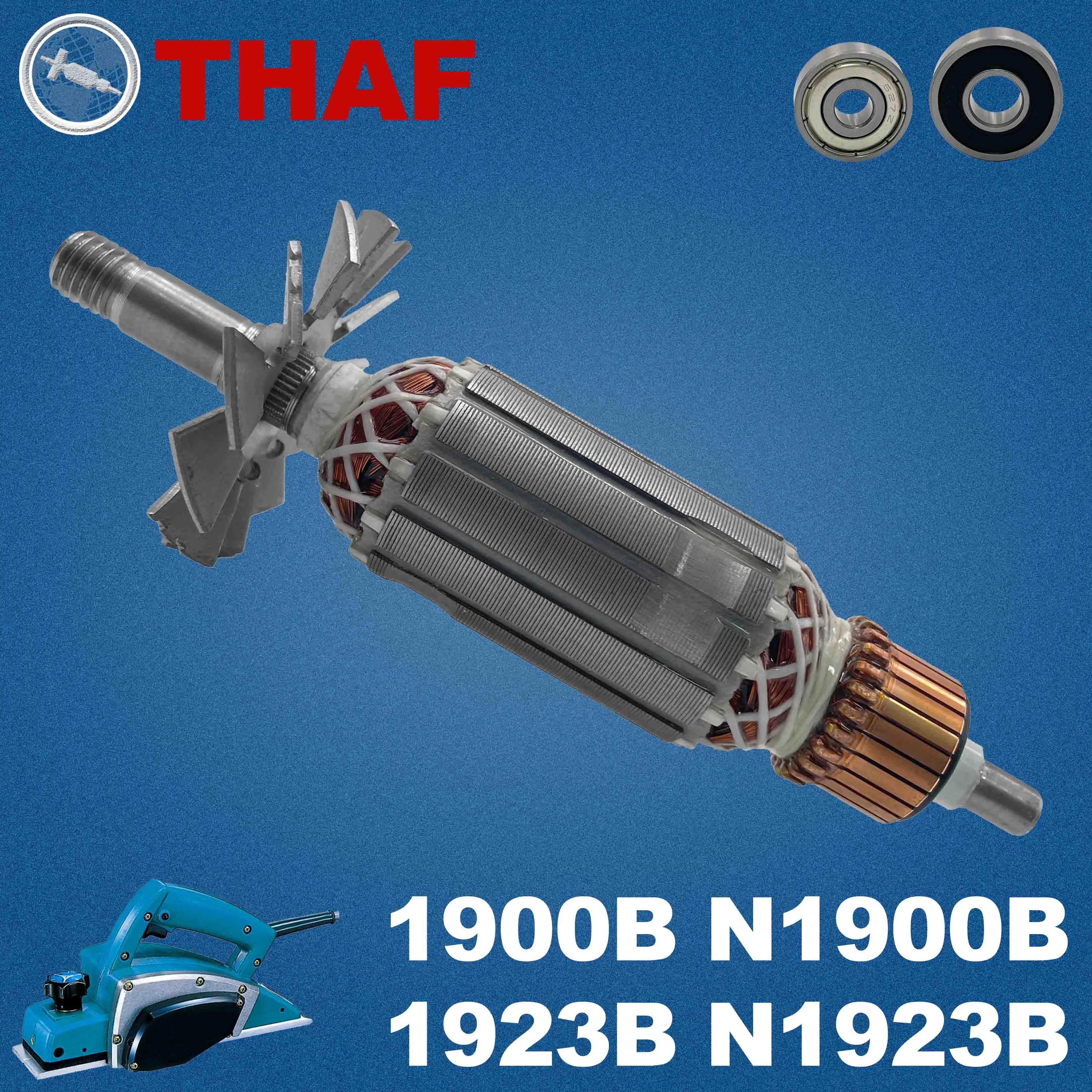 

AC 220V 240V 1900B N1900B Armature Rotor For Maktec MT190 Planer Spare Parts Electric Planer 1923B N1923B