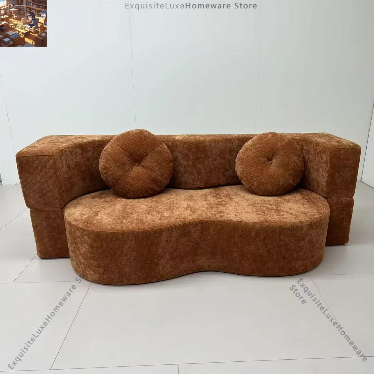 

Modern Upholstered Convertible Folding Futon Sofa Bed Living Room Furniture