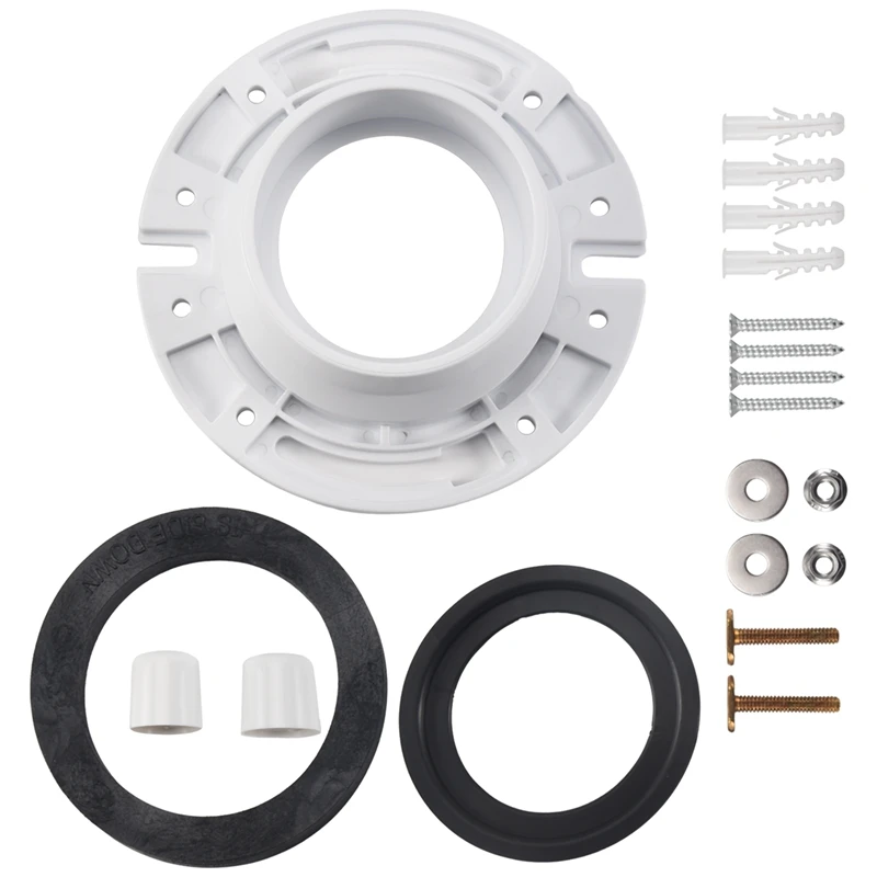 

3-In-1 Combo RV Toilet Seal And Flange Kit - Perfect Fit For Residence Models Durable Easy Install