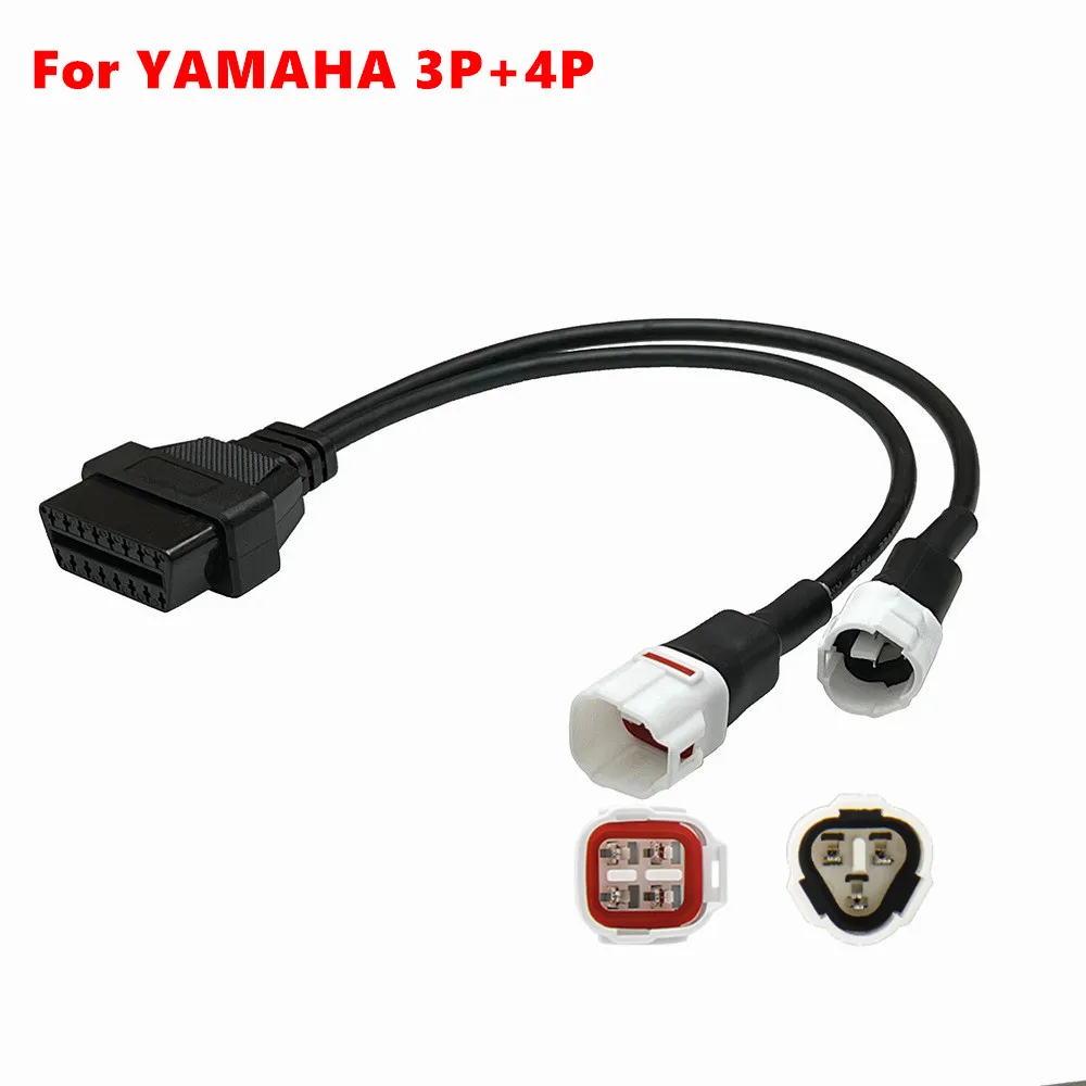 Motorcycle OBD2 Connector For YAMAHA/SUZUKI/Kawasaki/HONDA/Delphi/Ducati 3pin 4pin 6pin Adaptor 3 4 6 PIN OBD 2 Extension Cable