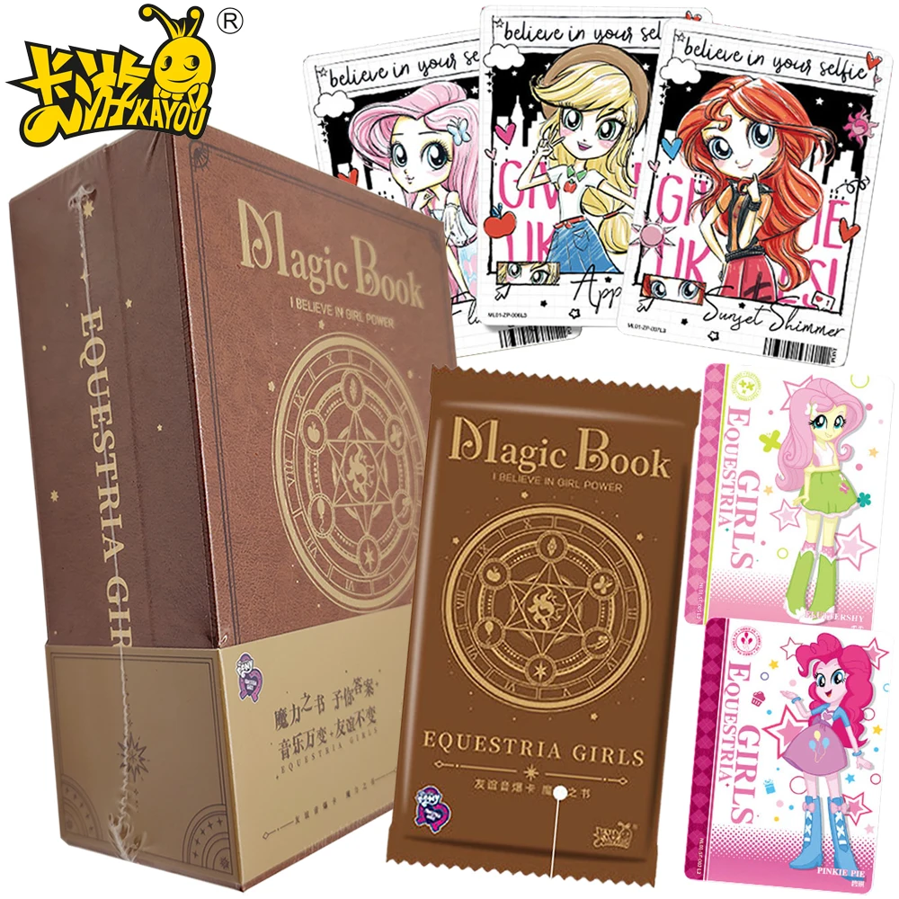 

New Kayou Original My Little Pony Collection Card Fantasy Magic Adventure Anime Cute Princess Magic Book Series Card Kid's Gift