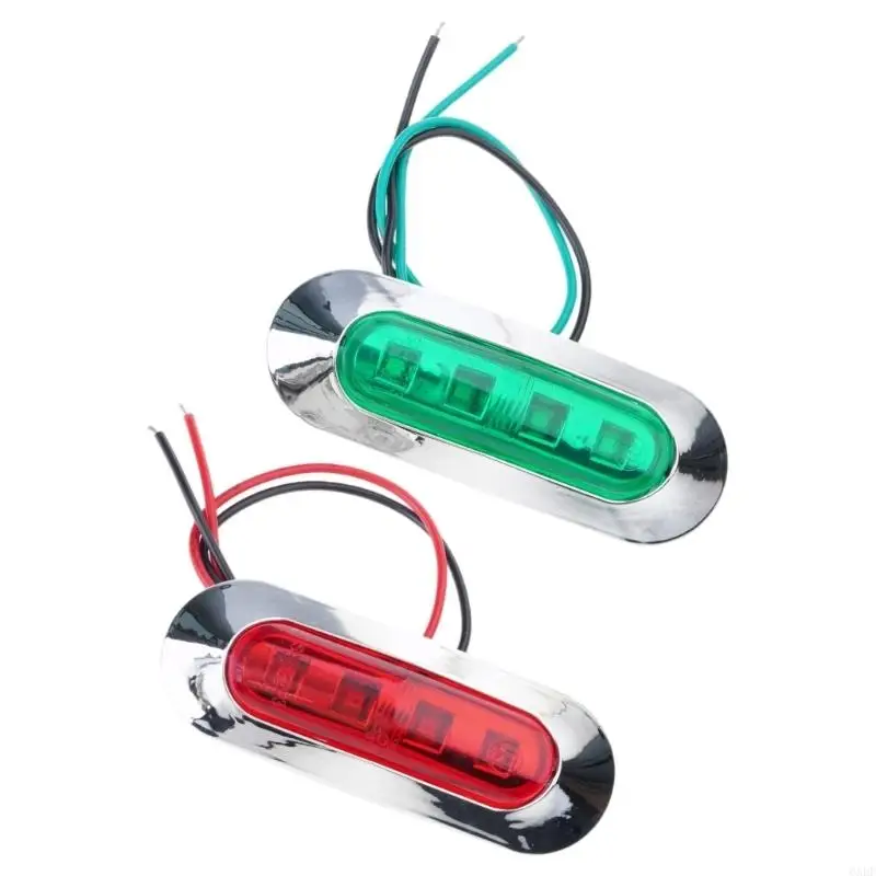 6XDF 2Pcs Marine Waterproof Light 24V Navigation Lamp for Outdoor Sports Motorhome Boat Accessories Decorative Lamp