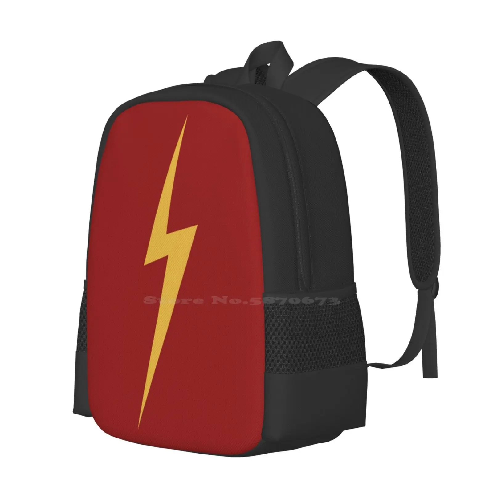 Lightning Backpacks For School Teenagers Girls Travel Bags Lightening Bolt Yellow Sky Thunder Red Magic Superhero Power Fun Logo