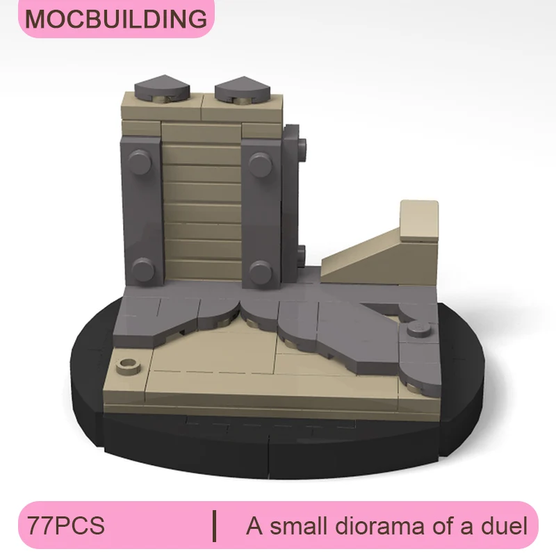 

MOC Building Blocks A Small Diorama of A Duel DIY Assemble Bricks Space Model Collection Display Creative Xmas Toys Gifts 77PCS