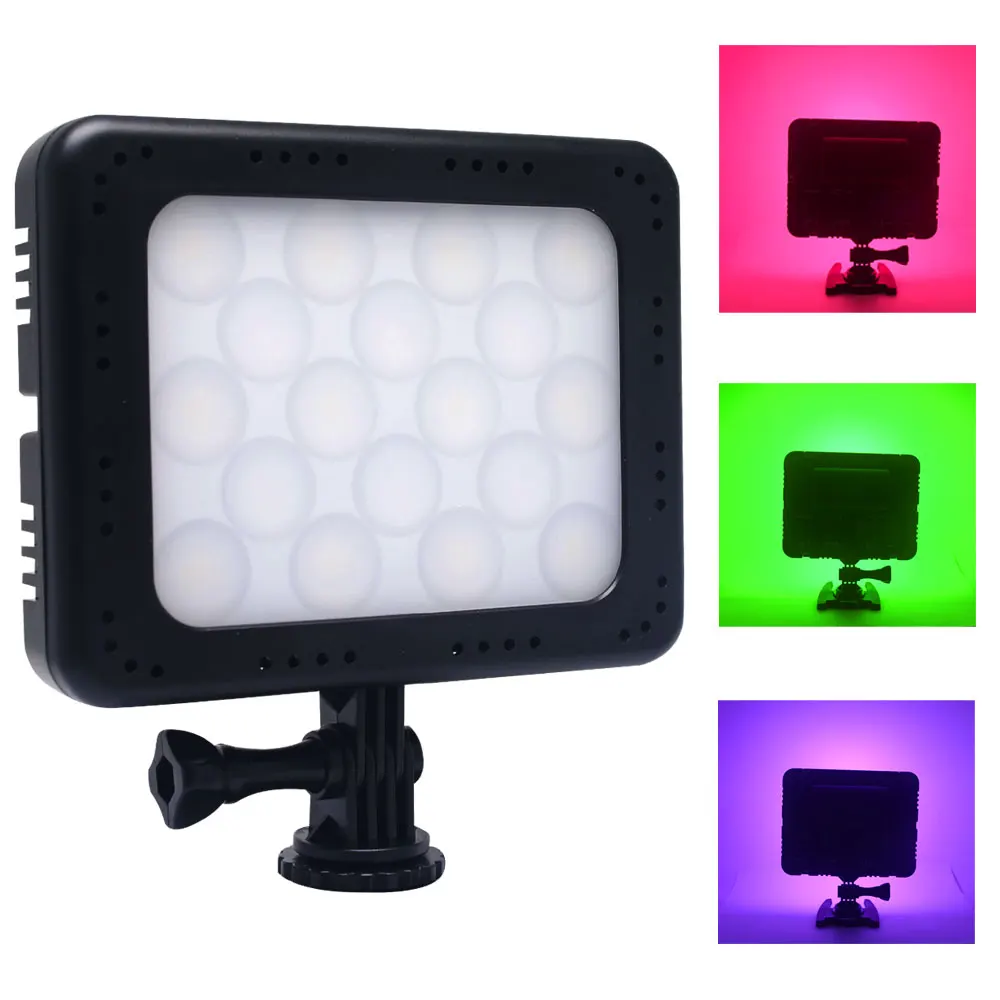 Светодиодная вспышка Mcoplus для видеокамеры, полный цвет, с регулируемой яркостью, 3200k-5700k, для Canon, Nikon, Sony, фотостудии, фото