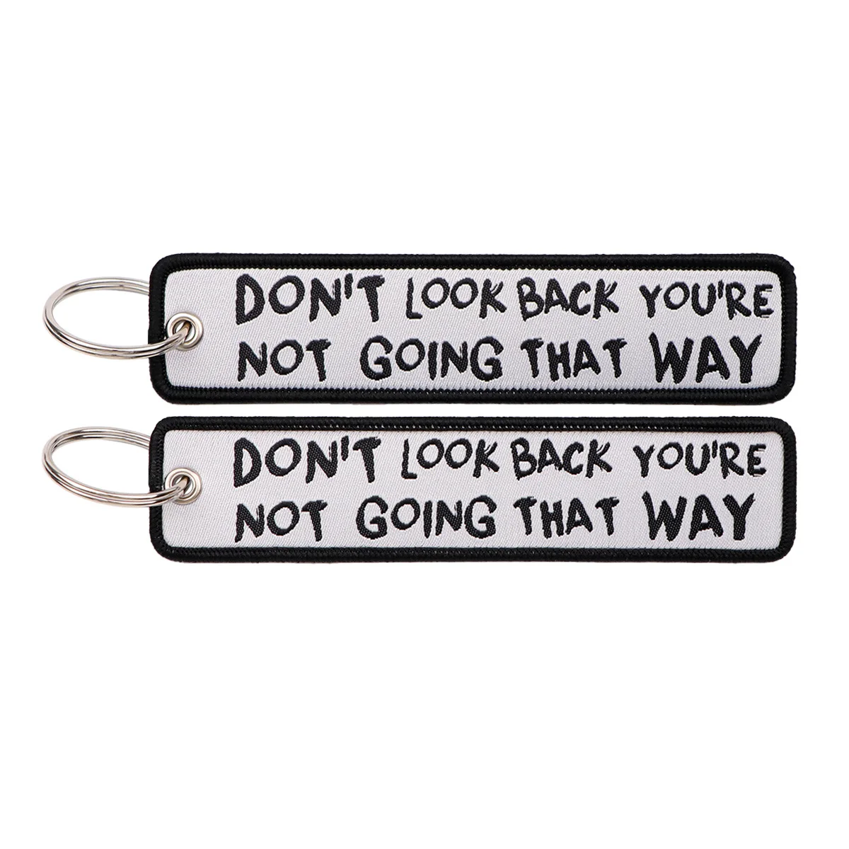 Funny Quotes Series Embroidery Key Fobs Keychain