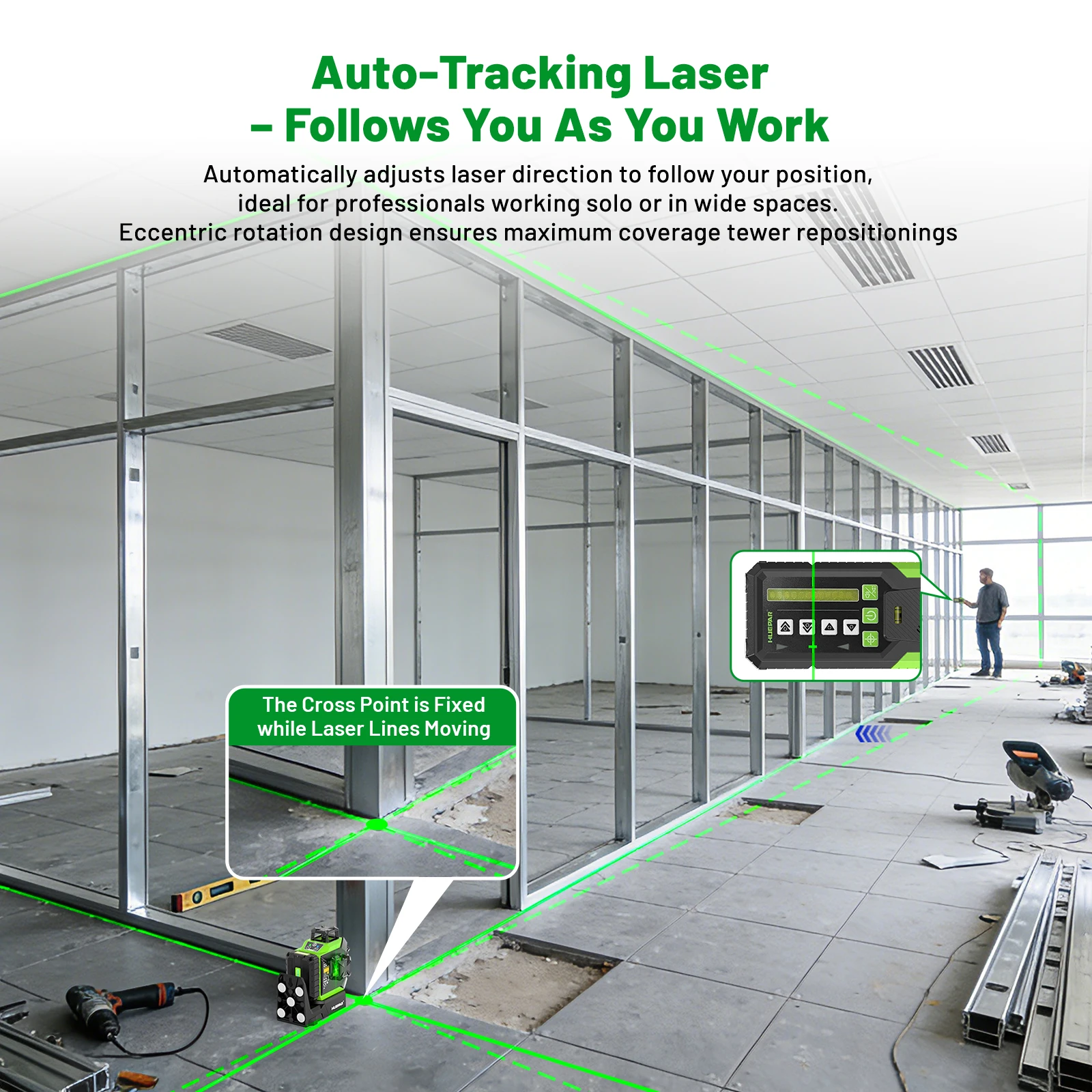 جهاز تسوية بالليزر 703TR ثلاثي - مراجعة Laser Level 3D Cross Line Self Leveling وسعره