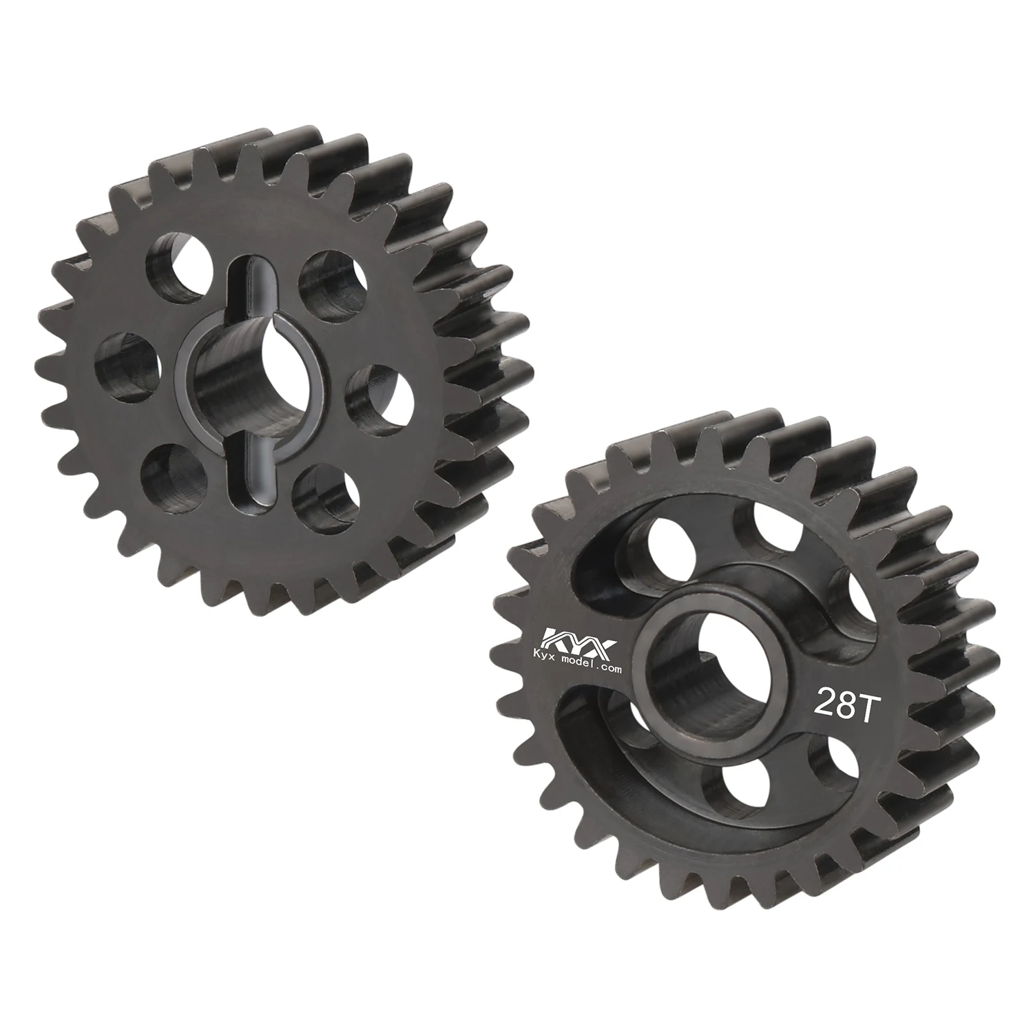 

KYX Racing из твердой стали, передняя и задняя портальная шестерня 28T 32P, 2 шт., обновленные детали, аксессуары для 1/10 RC Crawler Axial AXP8 Gilamon