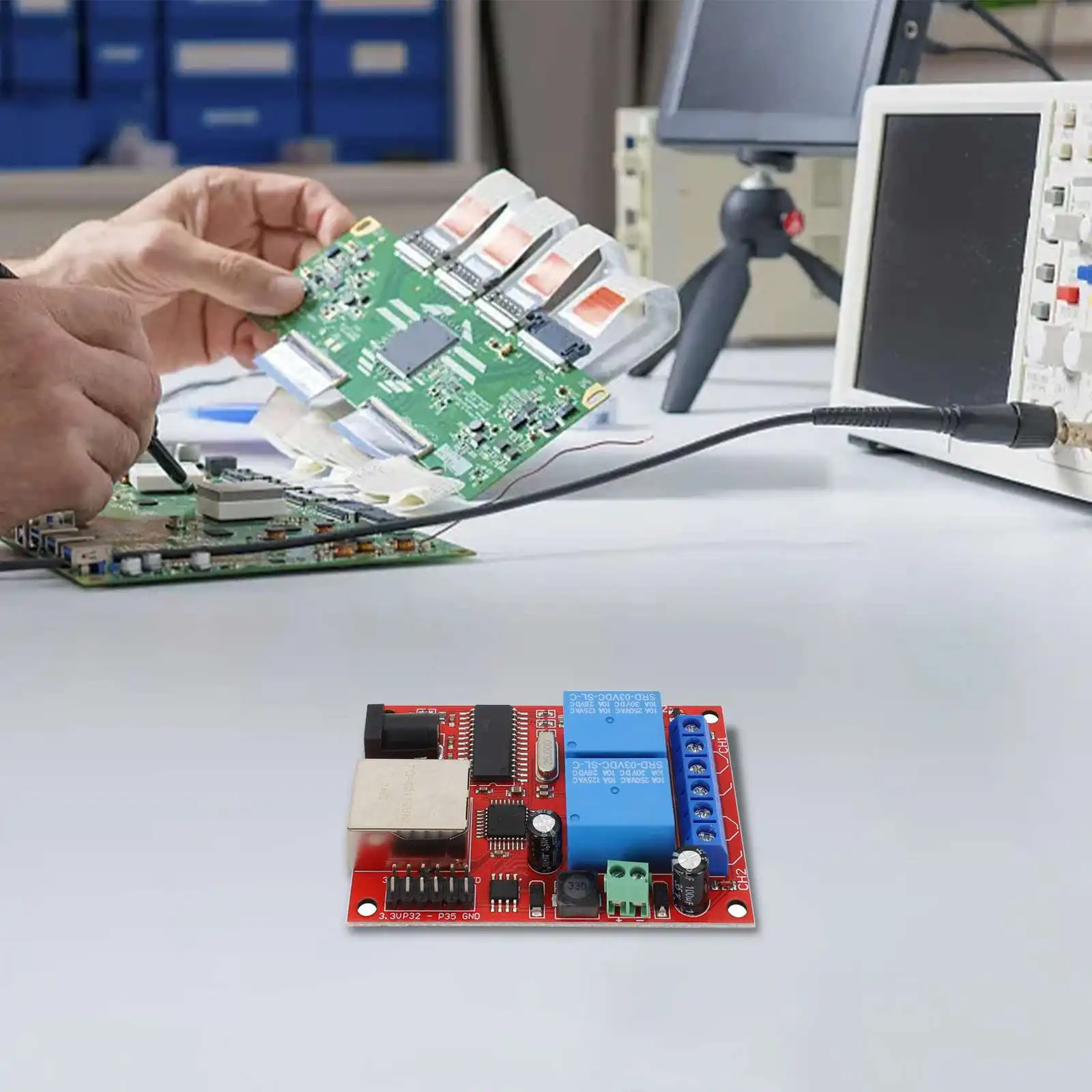 LAN Ethernet 2 Way Relay Board Delay Switch For WEB Server TCP/UDP Controller Module Microcontroller Relay Module Accessories