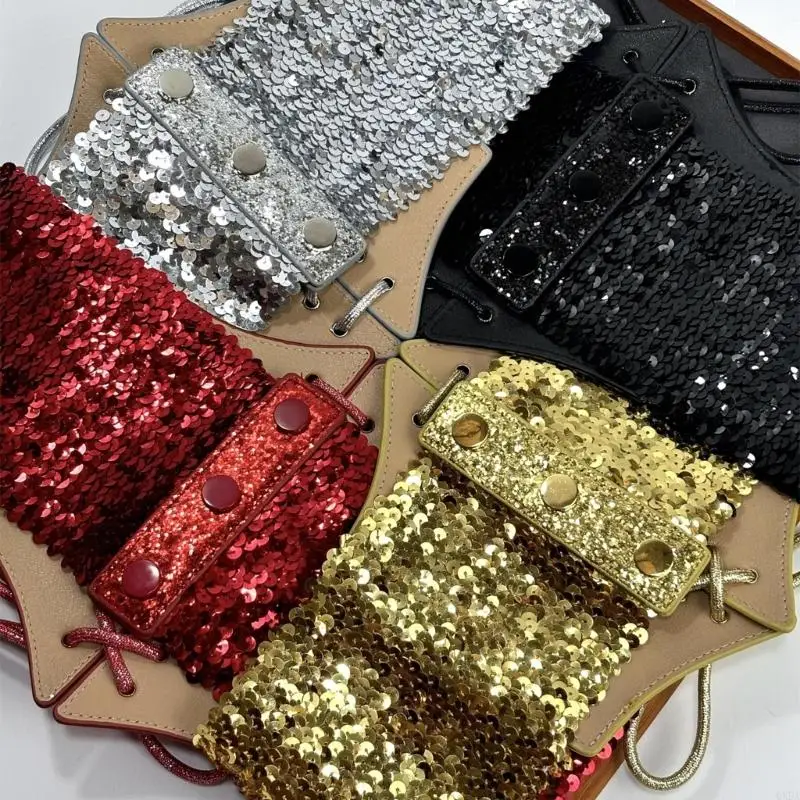 Belietto alla cintura alla cintura alla costume in corsetto sotto scintillante gioielli per corpo in per
