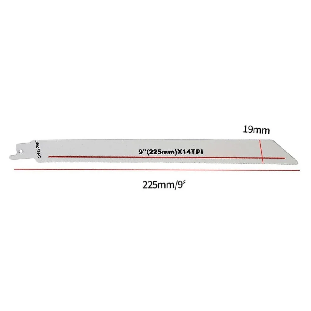 2pcs BI For Metal Reciprocating Saw Blades S1122BF 225mm For Cutting Wood For Metal Pipes Sheet For Metal With Milling Teeth