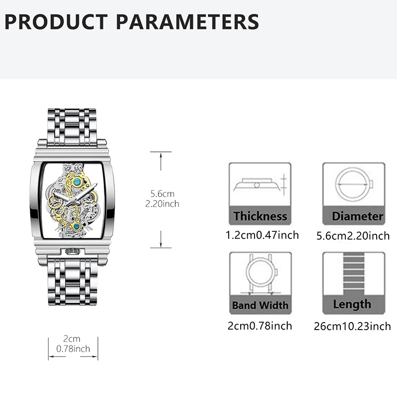 メンズカジュアルファッション、実用的でトレンディな中空シルバーケース、スチールストラップ、クォーツ時計。ホリデーギフトに最適です。