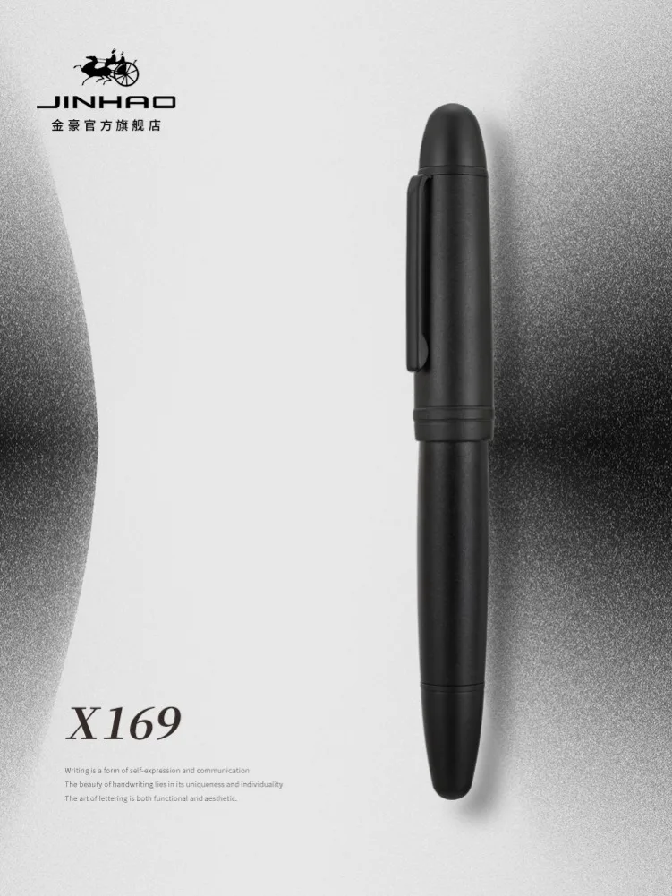 Pióro wieczne JINHAO X169 z złotym klipsem, eleganckie czarne pióro z wkładem EF/F/M, pióro do pisania tuszem, Pk X159 9019, artykuły szkolne, artykuły papiernicze. — zdjęcie produktu 4