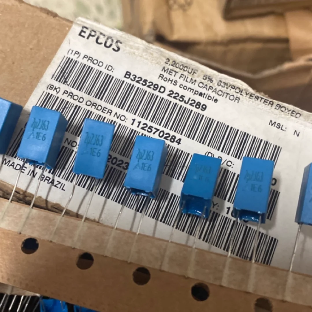 

2.2UF 63V German EPCOS thin film capacitor 63V2.2UF 225 P=5MM K 10%