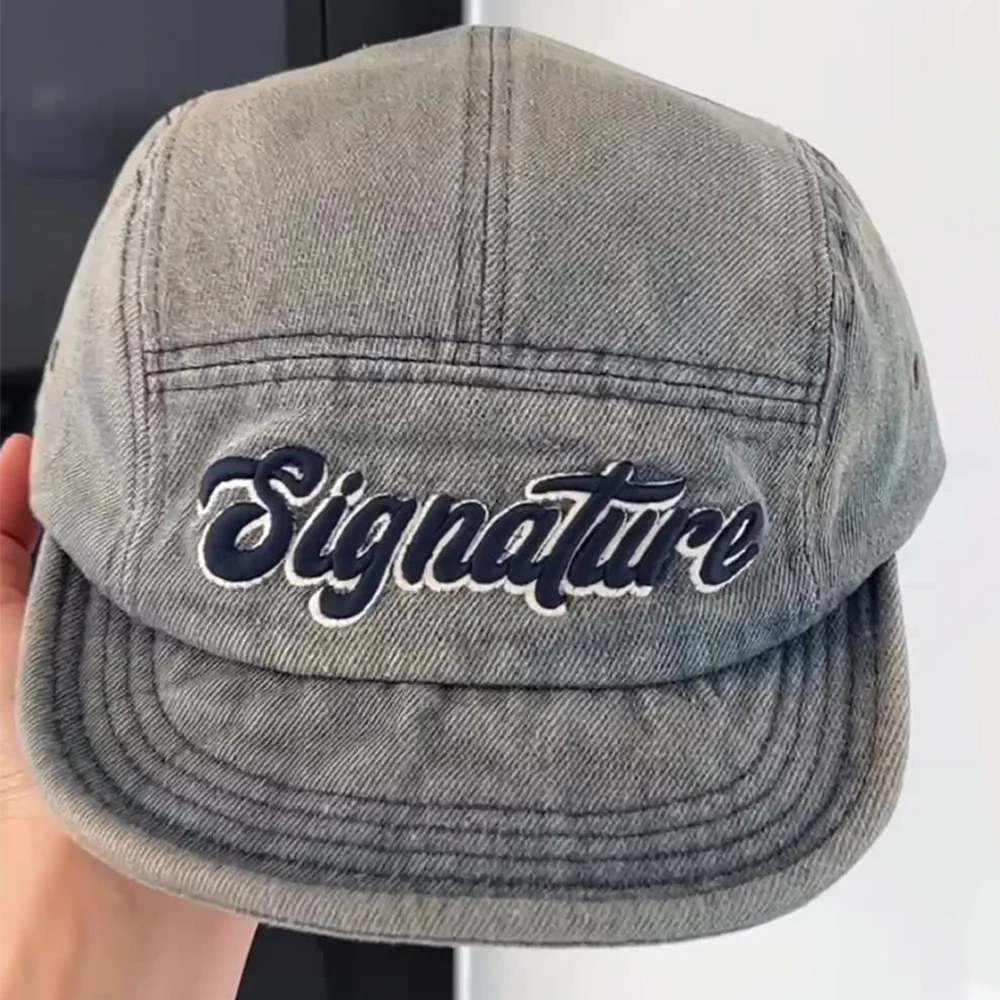 1PC Vintage Style Street Soft Brim Cap, Breathable Sun Protection Outdoor Baseball Cap