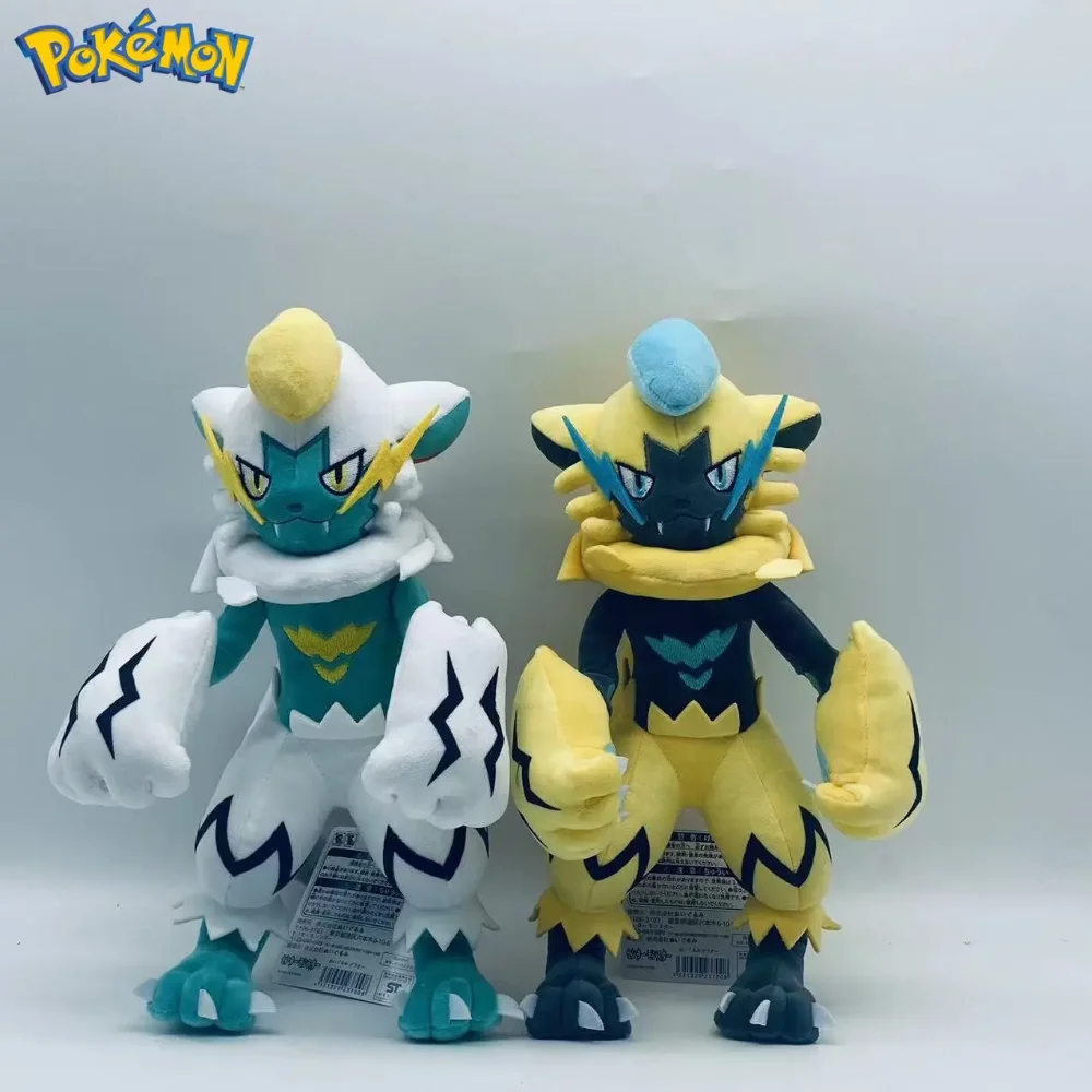 25/32cm Pokemon Zeraora Pluszowe zabawki Kreskówka Anime Zeraora Pluszowa lalka Poduszka Miękka wypchana lalka Kawaii Elf Prezenty urodzinowe dla chłopców