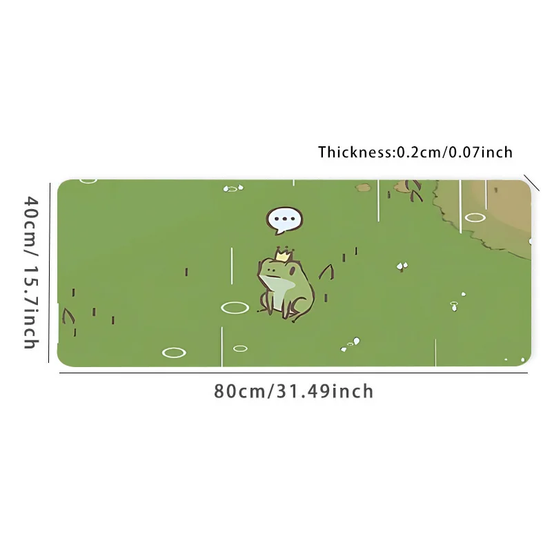 Cute Frog Cartoon Style Mouse Pad Large Gaming Desk Mat Computer Keyboard Desk Pad with Non-Slip Gift for Girlfriend Boyfriend