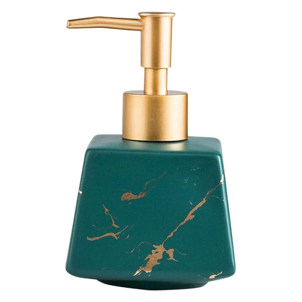 

Ceramic Bathroom Countertop Soap Holder Pump Bottle Refillable for Liquid Soap Shampoo Lotion Storage