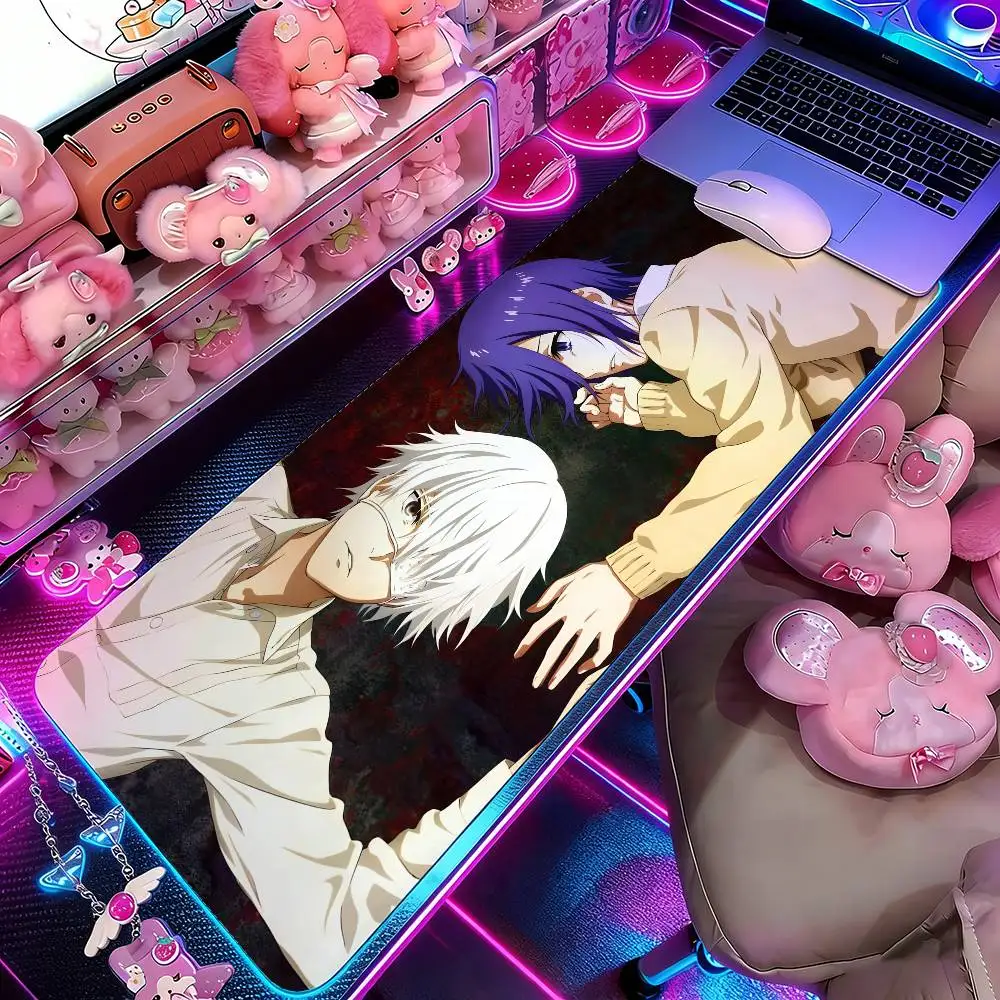 T-Tokyo Ghoul Mouse Pad Computer Mat Deskpad Laptop Keyboard Mat Office Large Landscape Mousepad