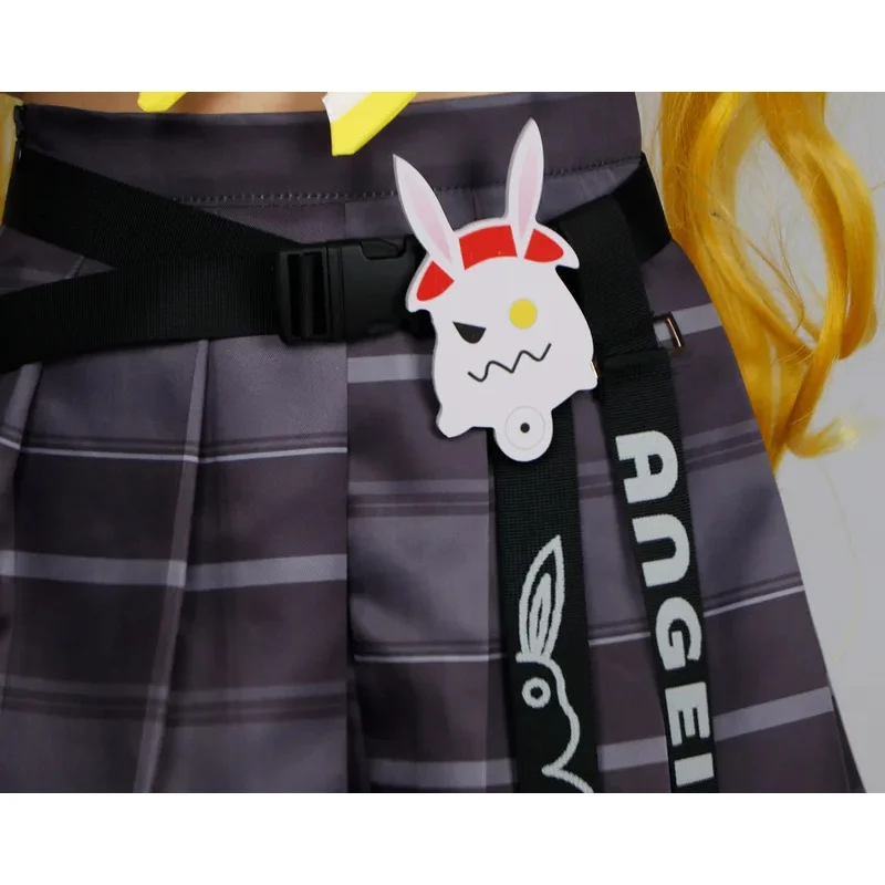 Game Honor of Kings Angela Cosplay Costume JK Dress Uniform Wig Full Set with Earphones Suit for Women Halloween Party disfraz