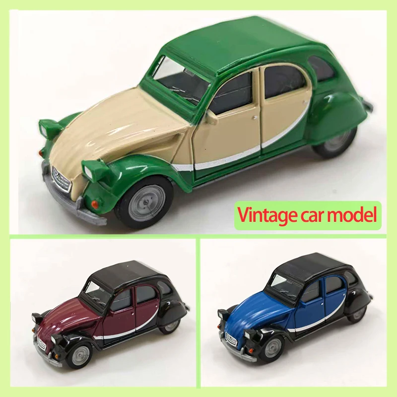 HERPA 1/87 Schaal Citroen 2CV Plastic Automodel Statische Collectie Versierd Vakantiegeschenken Speelgoed