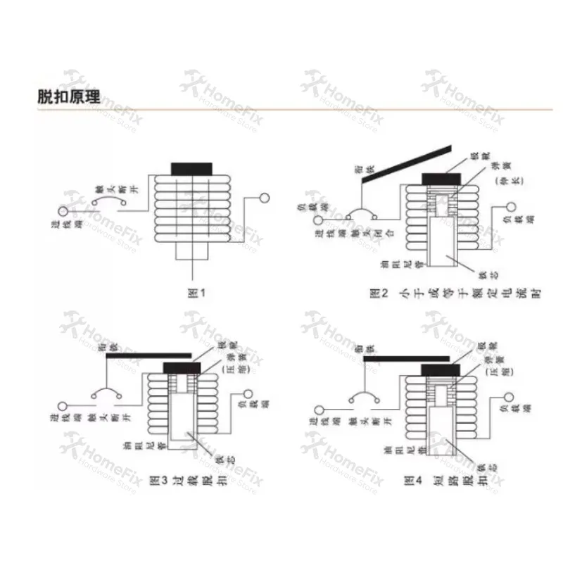 2P 6A-40A Air Switch Circuit Breaker, Generator Spare Parts with Multiple Current Amps