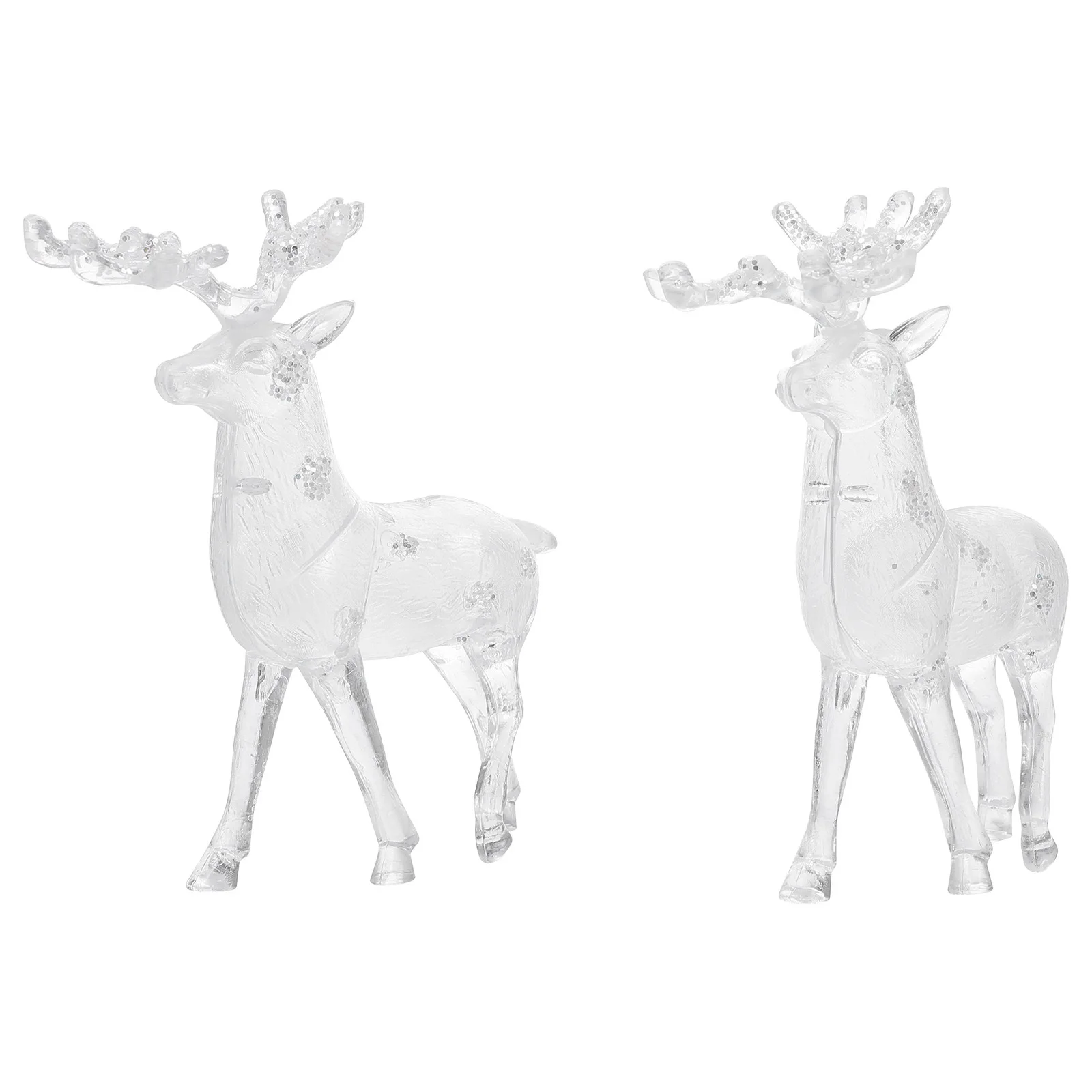 

2Pcs Acrylic Elk Decor Great Photography Prop Interesting Pictures with Friends Home Deer Ornament Gift Elk Decor
