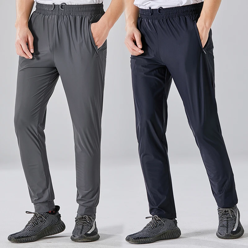 

Sports Pants Straight Quick Drying Pants Summer Men's Casual Pants Slim Fit Thin Version Ice Silk Pants Overweight Sweatpants