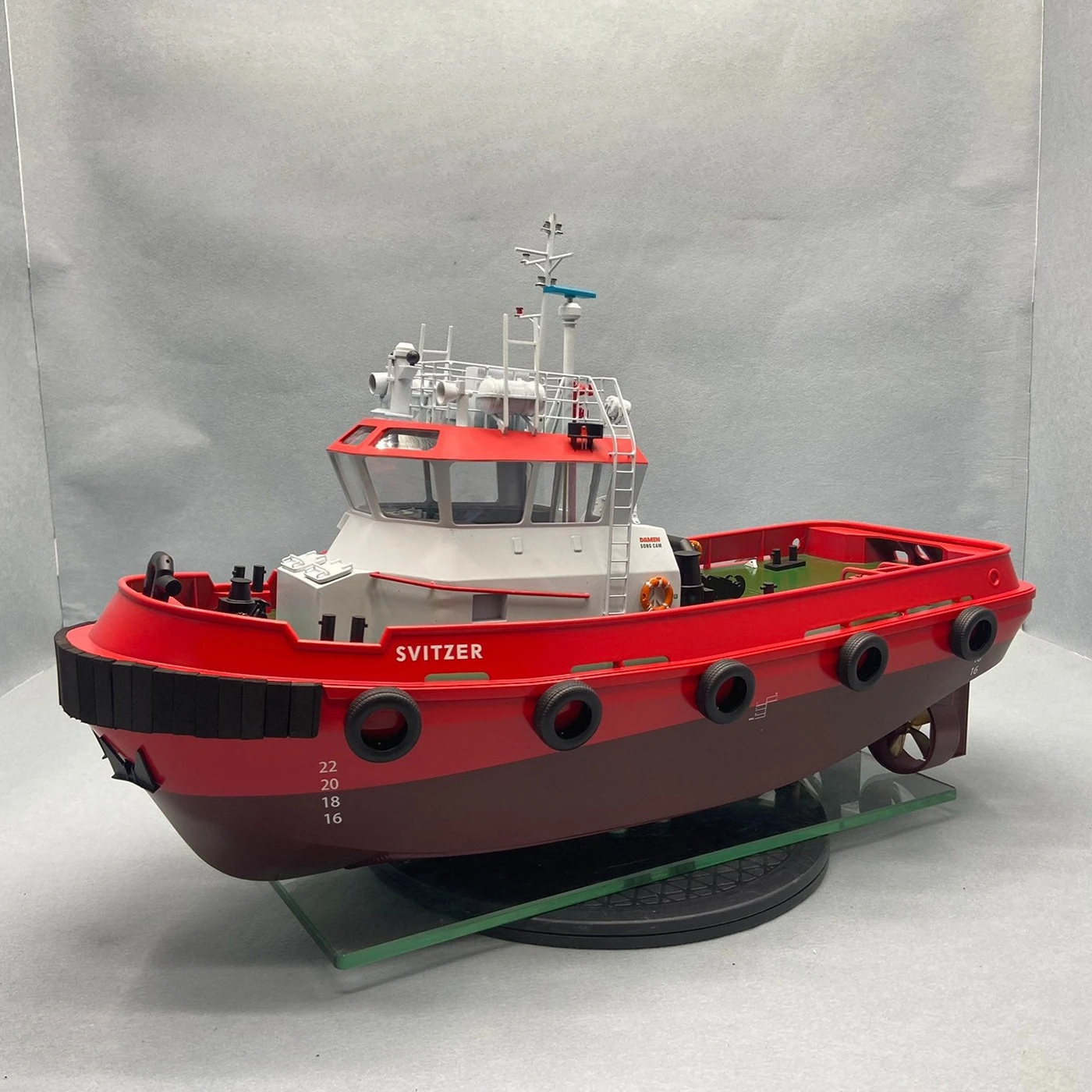 

1/32 RC Boat 61cm Simulation Damen 1907 Remote Control Boat Dual Motor RC Tugboat Model RTR Adult Toy Gift