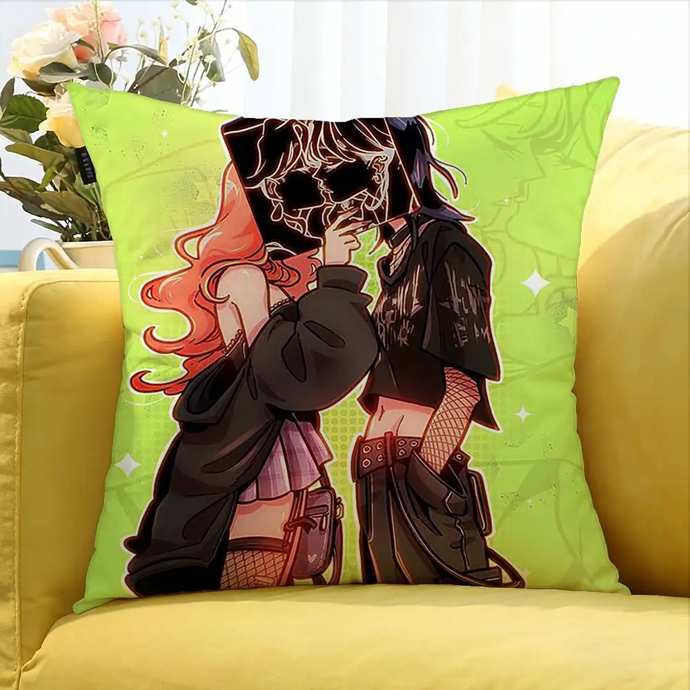 Comic strip Kinito Green Yuri   Various Sizes Square Pillow Case For Car Home Bedchamber Decor