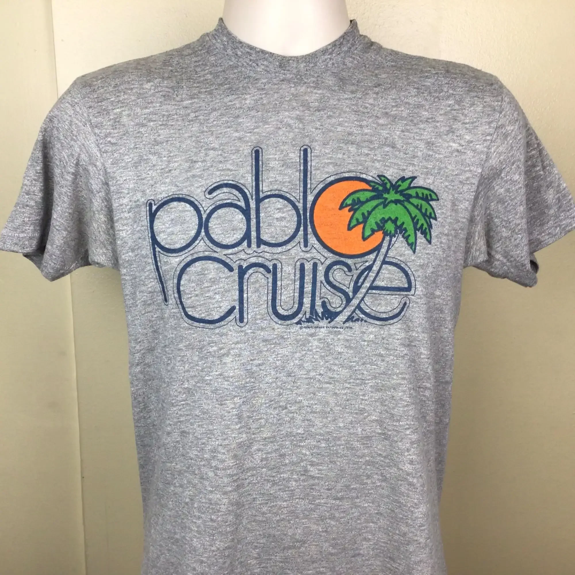 Vtg 1976 Pablo Cruise TShirt Heather Gray S 70s Classic Yacht Rock Band