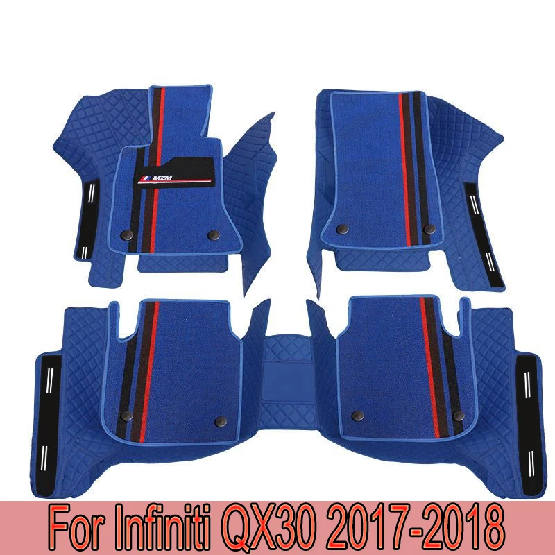 Car Floor Mats For Infiniti QX30 2017 2018 Carpets Waterproof Custom Interior Accessories Foot Rugs Auto Parts Pedals Pads