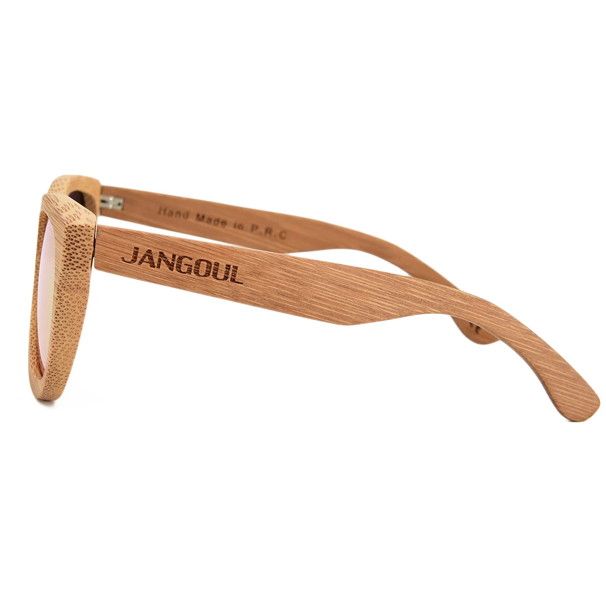 JANGOUL Unisex Carved Design Sunglasses Classic Bamboo Wooden Frame Polarized Vintage Natural Men Women Retro Handmade Eyewear