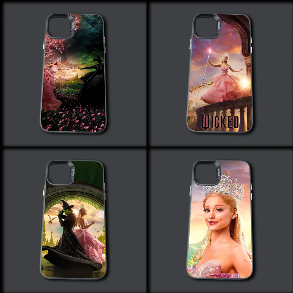 FILM A-Ariana G-Grande Wicked Phone Case For iPhone 16,15,14,13,12,11,Mini,Pro,MAX Gray Drop Matte Shockproof Soft Cover