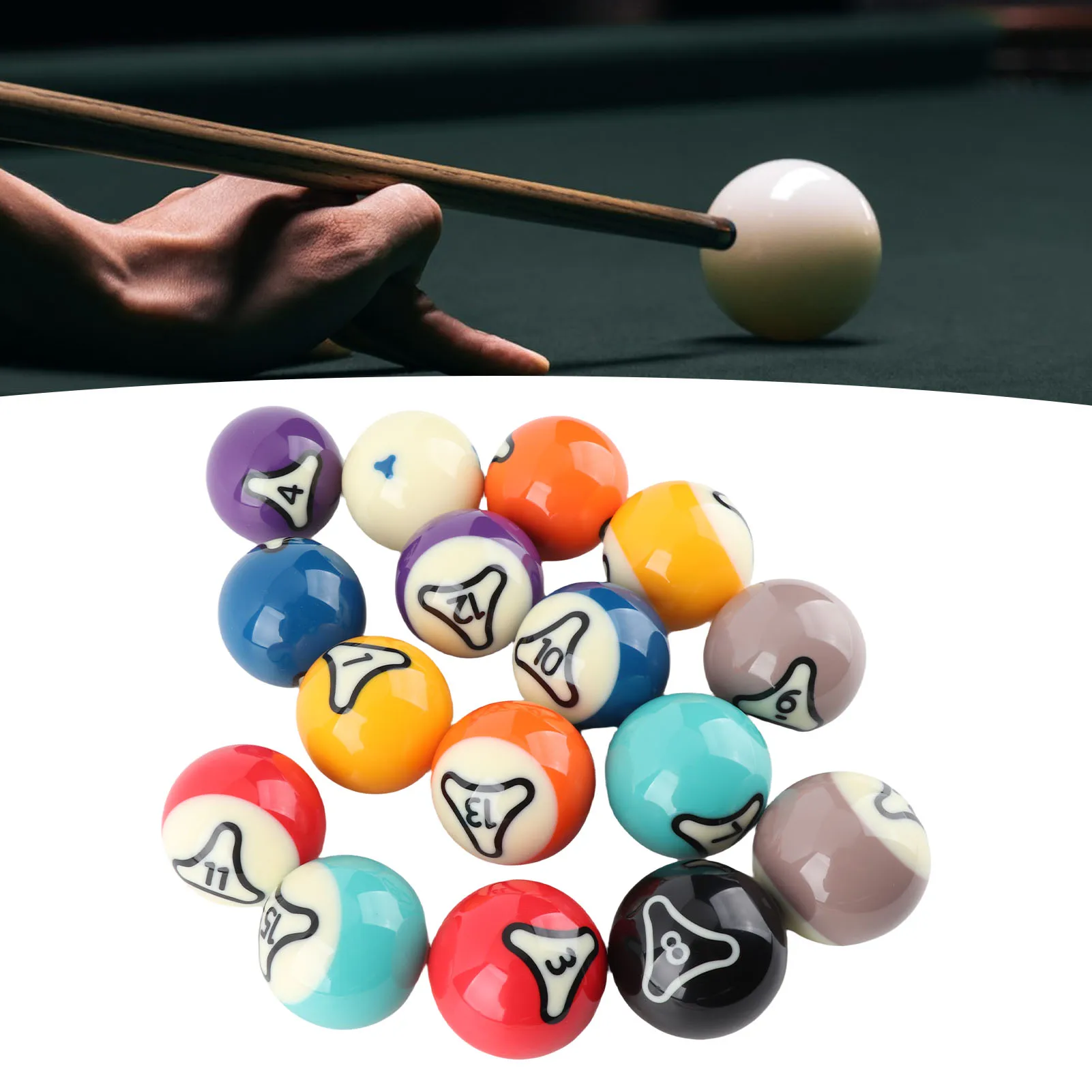 

Billiard Balls Set US Pool Ball Resin 57.2mm Dia for Tournament Practice Billiard Balls Set Pool Ball Set Pool Balls