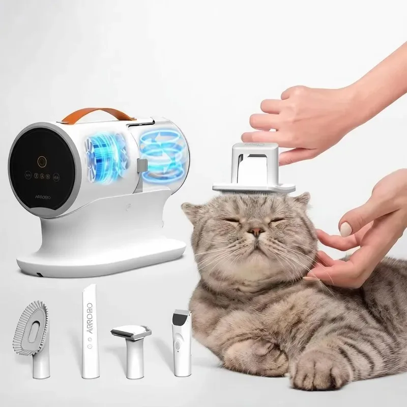Versatile Electric Vacuum Cleaner ABS 5 in 1 Pet Grooming Vacuum Kit Low Noise Pet Hair Vacuum Cleaner Pet Grooming Products