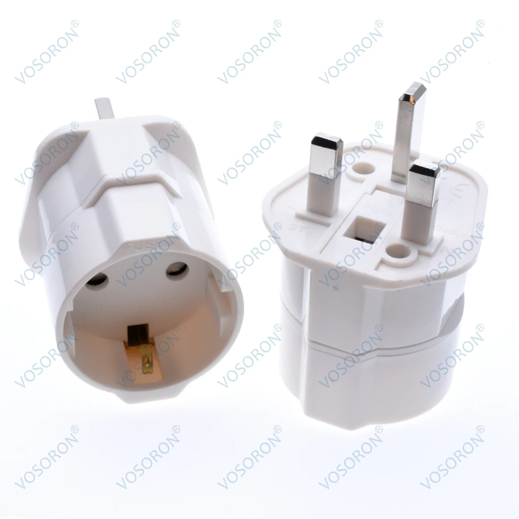 Multifunctional EU Euro European to UK Plugs Adapter Power Converter Plugs 2 Pin Socket Travel 250V 13A Universal Adaptor