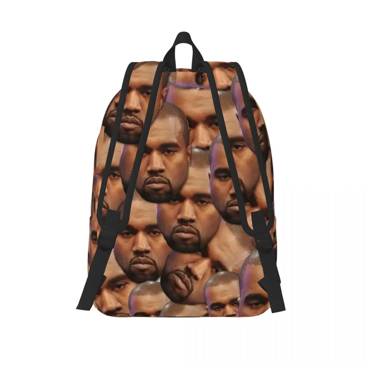 Sac à dos Kanye West Funny Head pour hommes et femmes, sac de jour d'affaires pour étudiants adolescents, production de musique ared, sacs en toile pour ordinateur portable, cadeau