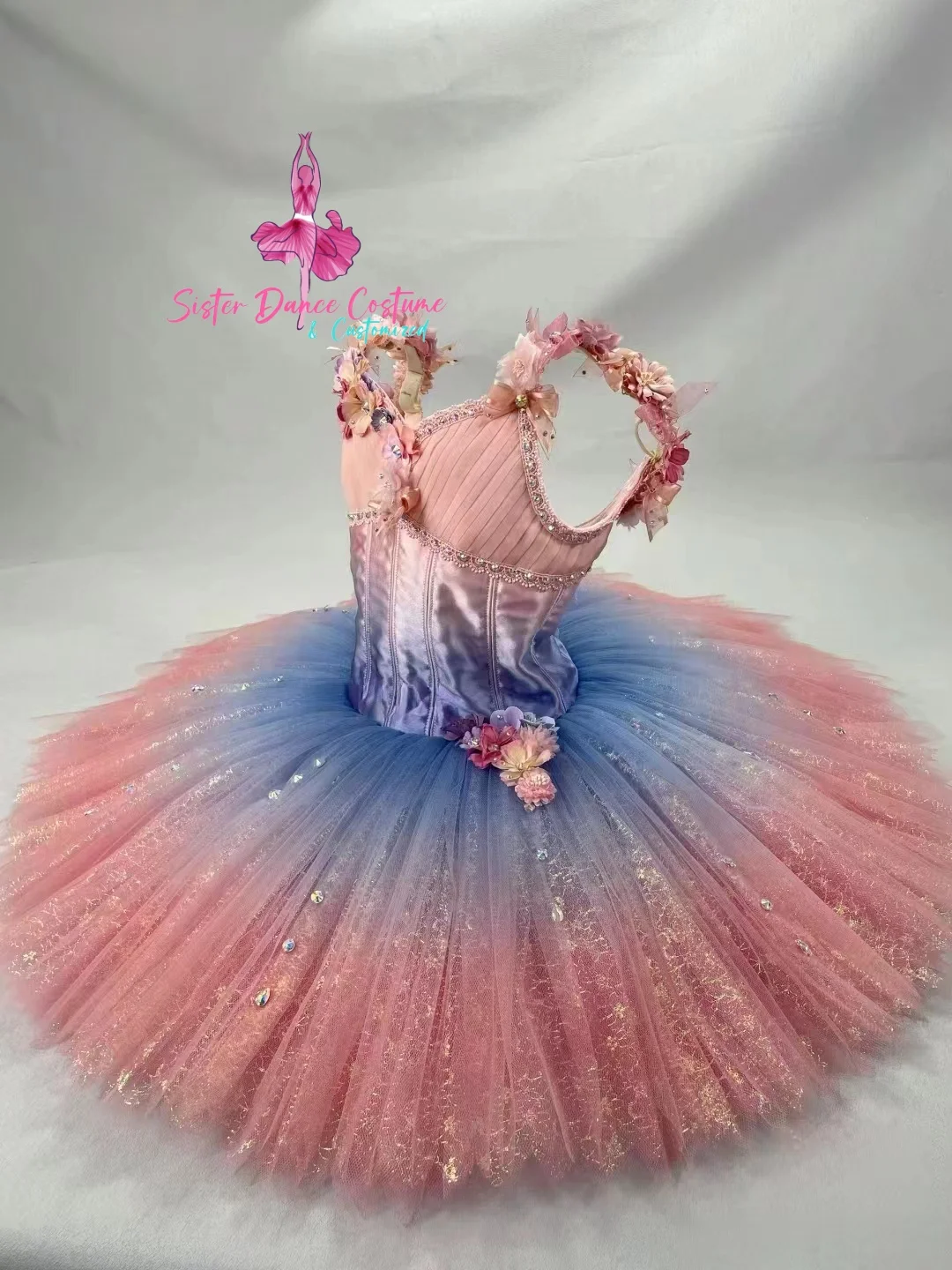 2024 Flower Fairy Ballet Competition TUTU Plate skirt high-end private custom adult children performance skirt women's costume