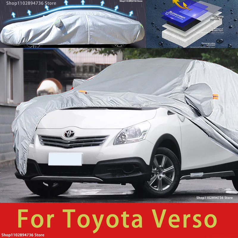 For Toyata Verso Car protective cover, sun protection, cooling protection, car clothing, car paint protection auto