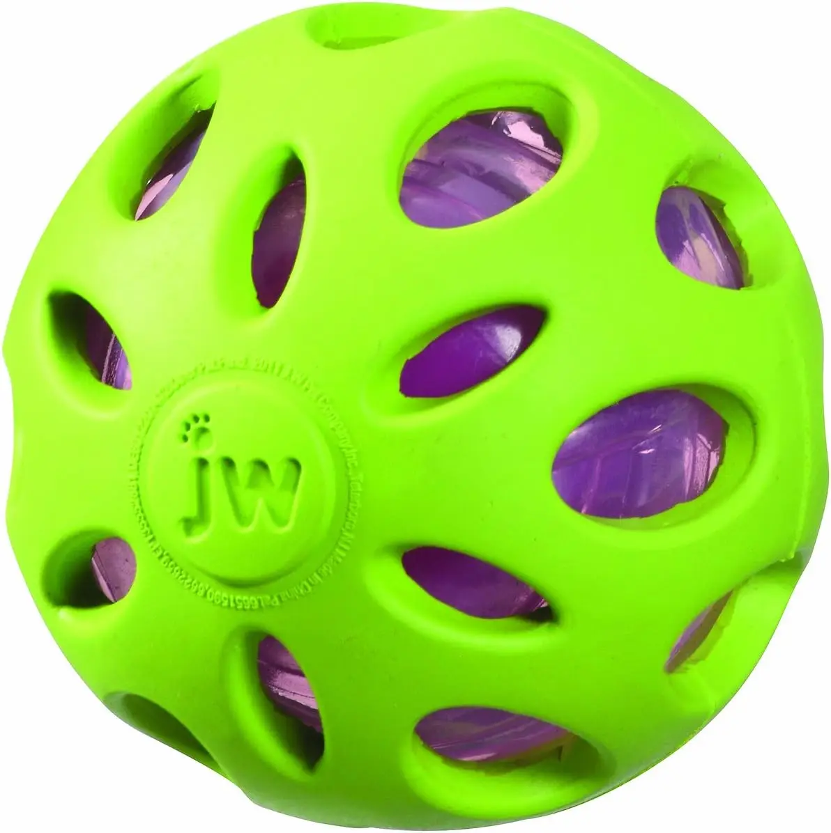 Juguete de pelota para masticar para perros con ruido crujiente, 3' de diámetro, colores surtidos para buscar jugar