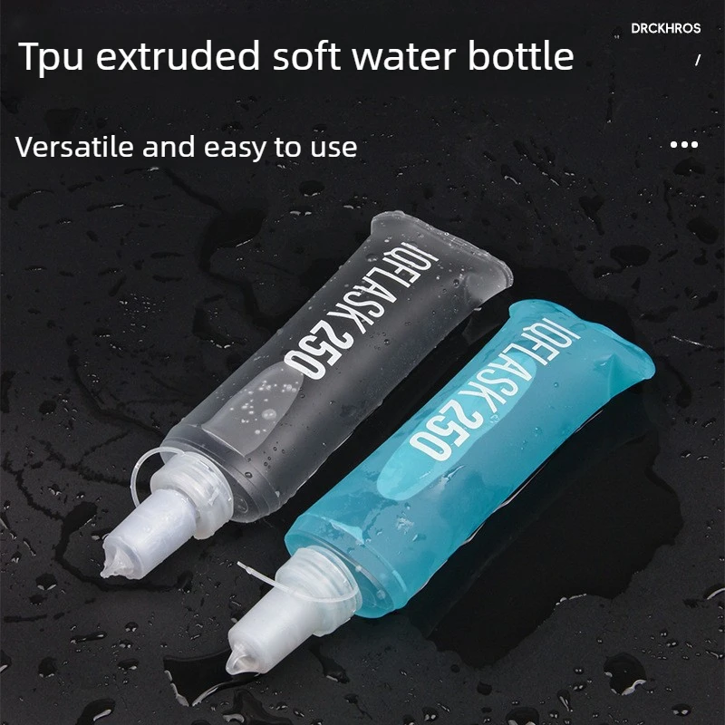 Outdoor Soft Water Bag Portable and Foldable Biking Soft Water Bottle Outdoor Climbing TPU Soft Hydro Flask Kawaii Water Bottle