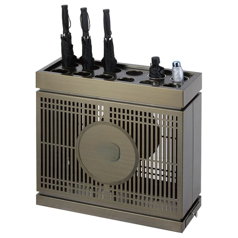 

New Chinese umbrella frame Stainless steel rose gold rain gear rack Clubhouse Sales office Umbrella storage Color frame