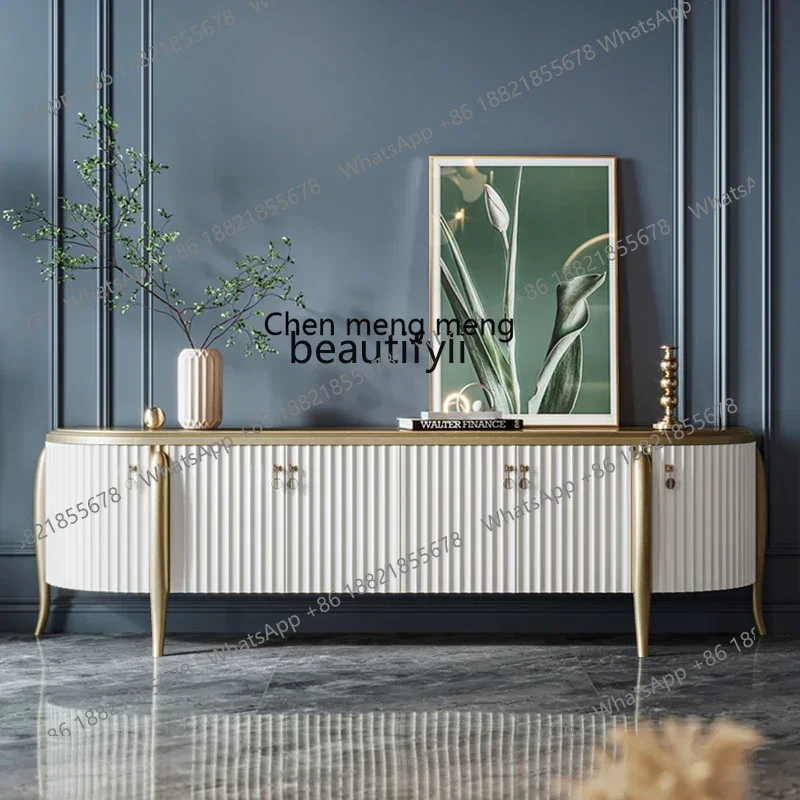 X  American light luxury TV, simple modern home background wall, living room floor cabinet small apartment TV cabinetAA
